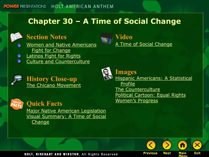 chapter 30 a time of social change