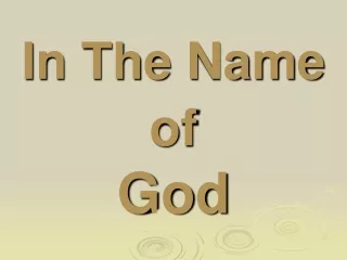 In The Name of God