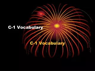 C-1 Vocabulary