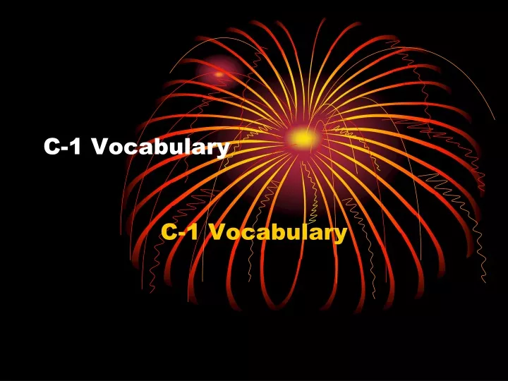 c 1 vocabulary