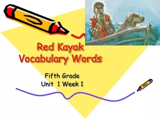 Red Kayak Vocabulary Words