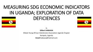 Measuring SDG economic indicators in Uganda; EXPLORATION OF data  deficiences