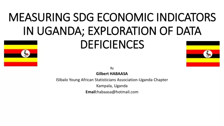 measuring sdg economic indicators in uganda exploration of data deficiences