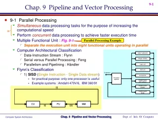 Chap. 9  Pipeline and Vector Processing