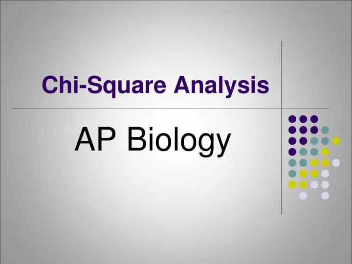 chi square analysis