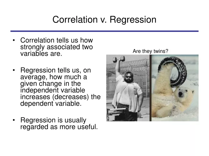 correlation v regression