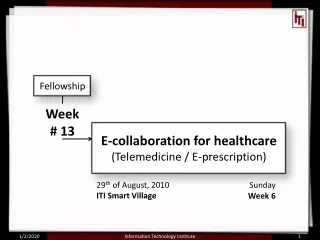 E-collaboration for healthcare (Telemedicine / E-prescription)