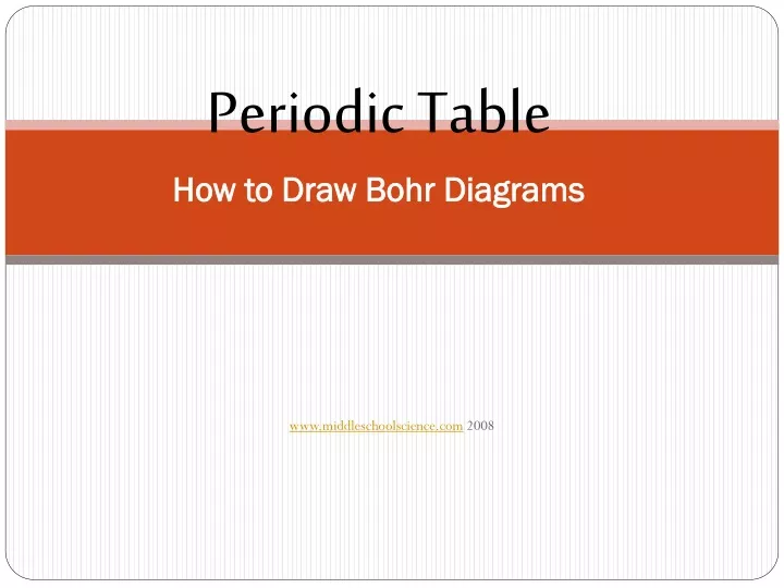 periodic table how to draw bohr diagrams