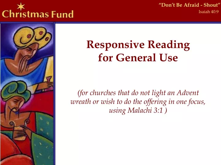 responsive reading for general use for churches