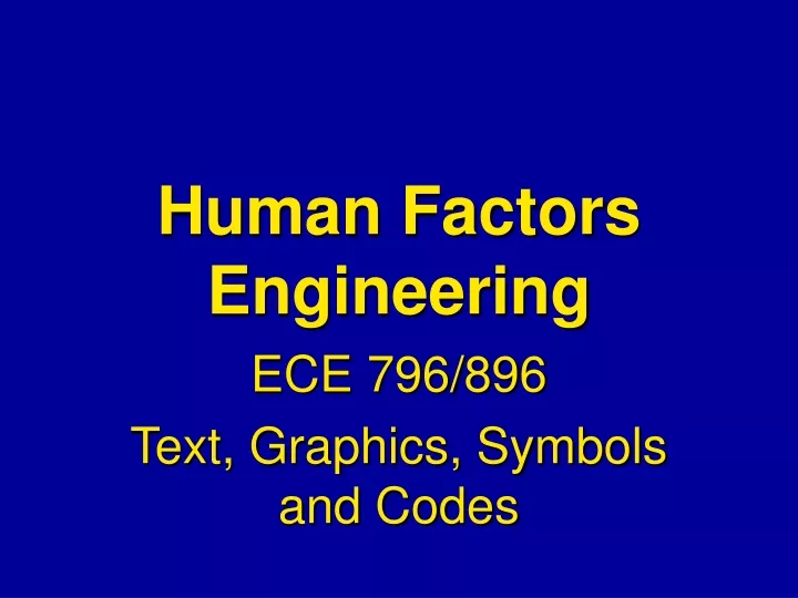 human factors engineering