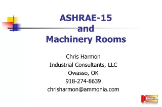 ASHRAE-15 and Machinery Rooms