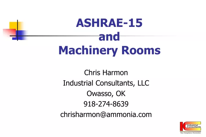 ashrae 15 and machinery rooms