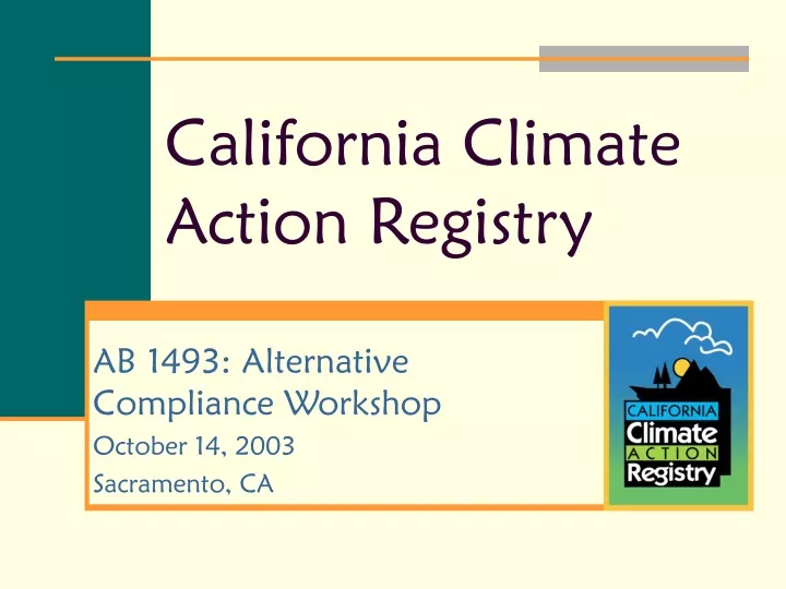 california climate action registry