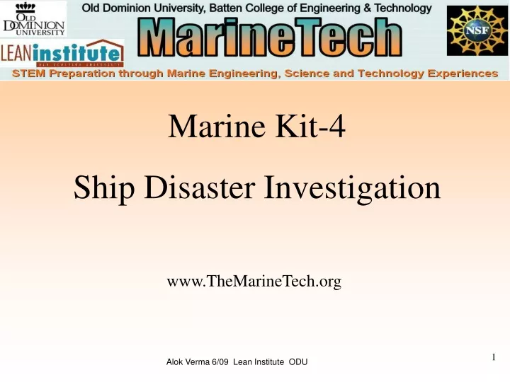 marine kit 4 ship disaster investigation