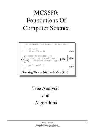 MCS680: Foundations Of  Computer Science