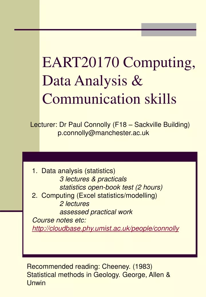 eart20170 computing data analysis communication skills