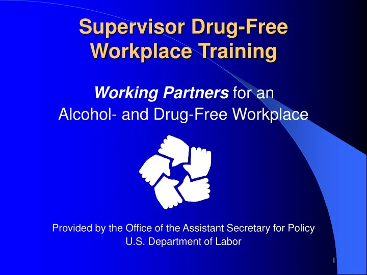 supervisor drug free workplace training