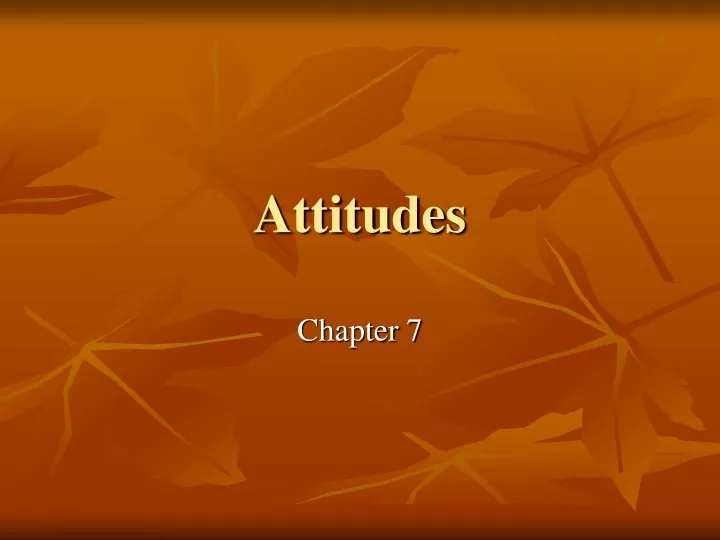 attitudes