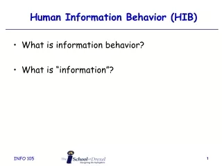 Human Information Behavior (HIB)
