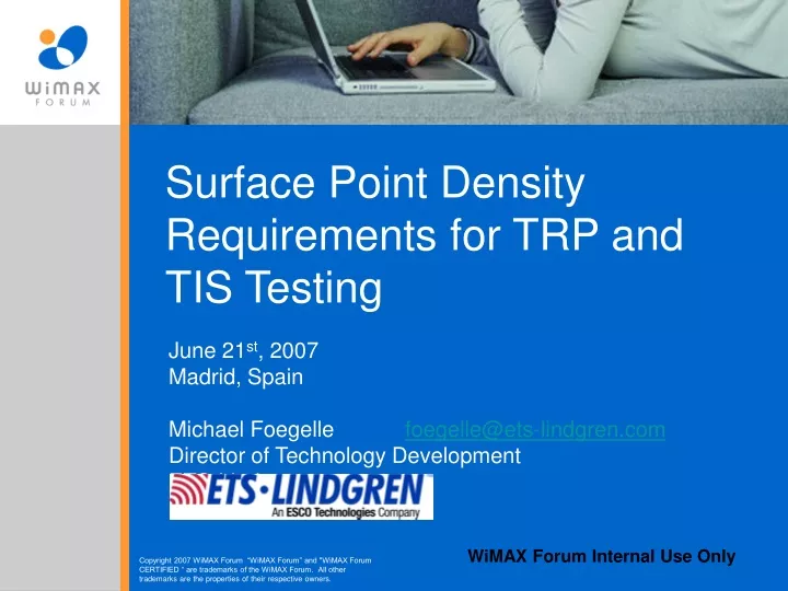 surface point density requirements for trp and tis testing