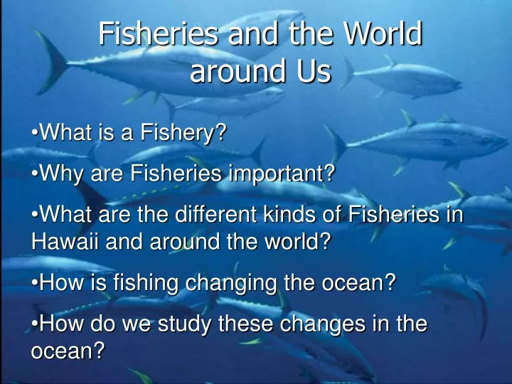fisheries and the world around us