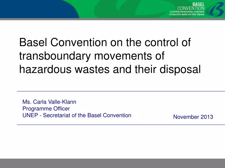 basel convention on the control of transboundary