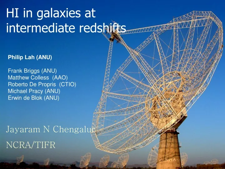 hi in galaxies at intermediate redshifts
