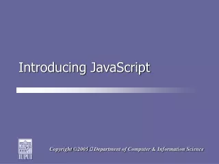 Introducing JavaScript