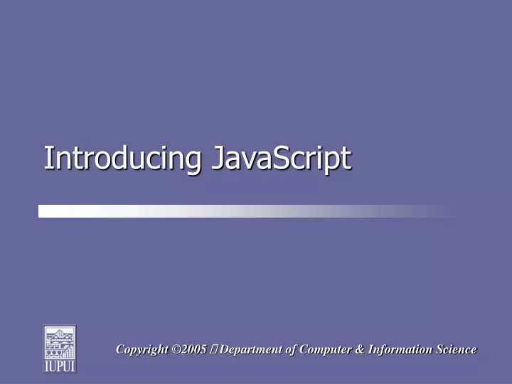 introducing javascript