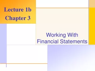 Working With Financial Statements