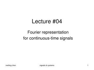 Lecture #04