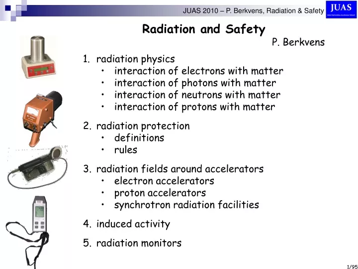 radiation and safety p berkvens radiation physics