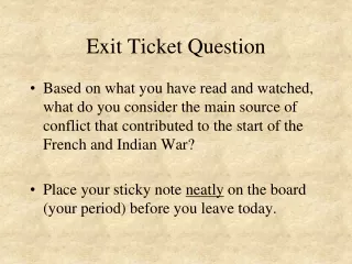 Exit Ticket Question