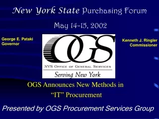 OGS Announces New Methods in  “IT” Procurement