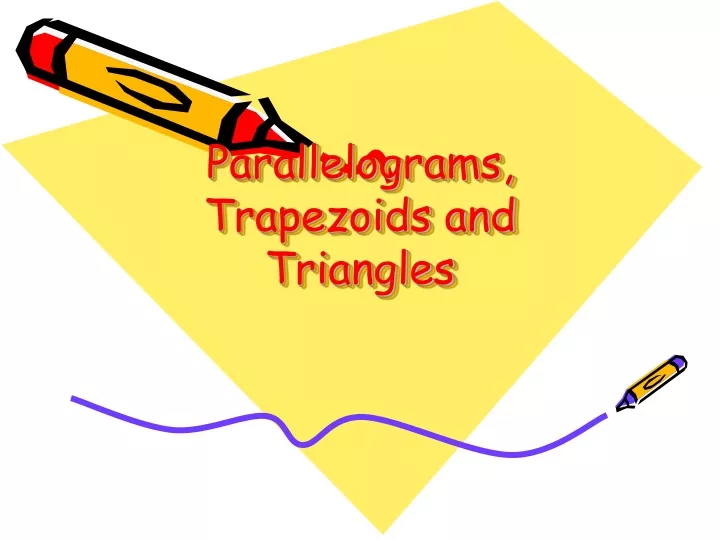 parallelograms trapezoids and triangles