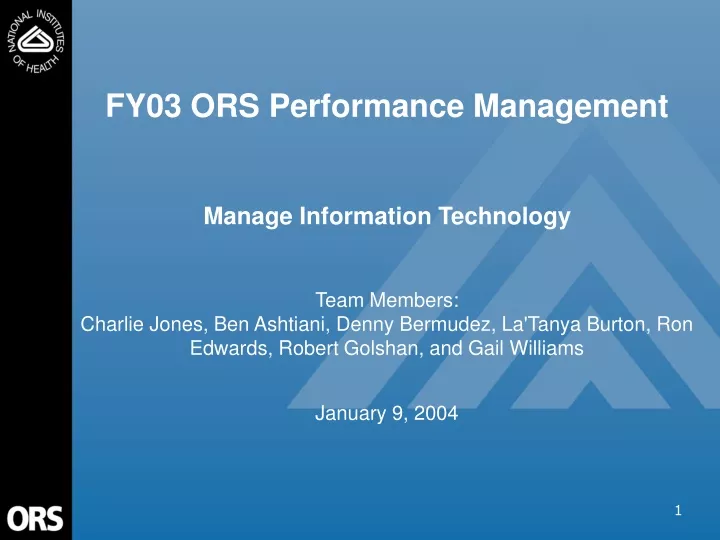 fy03 ors performance management manage