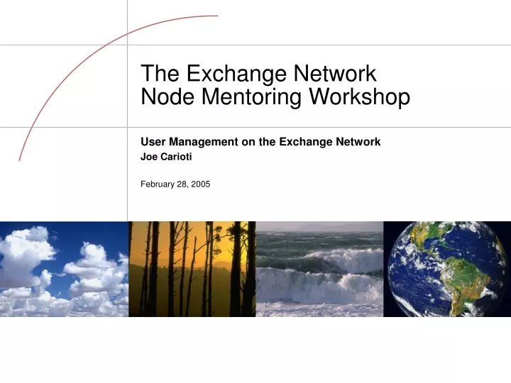 the exchange network node mentoring workshop