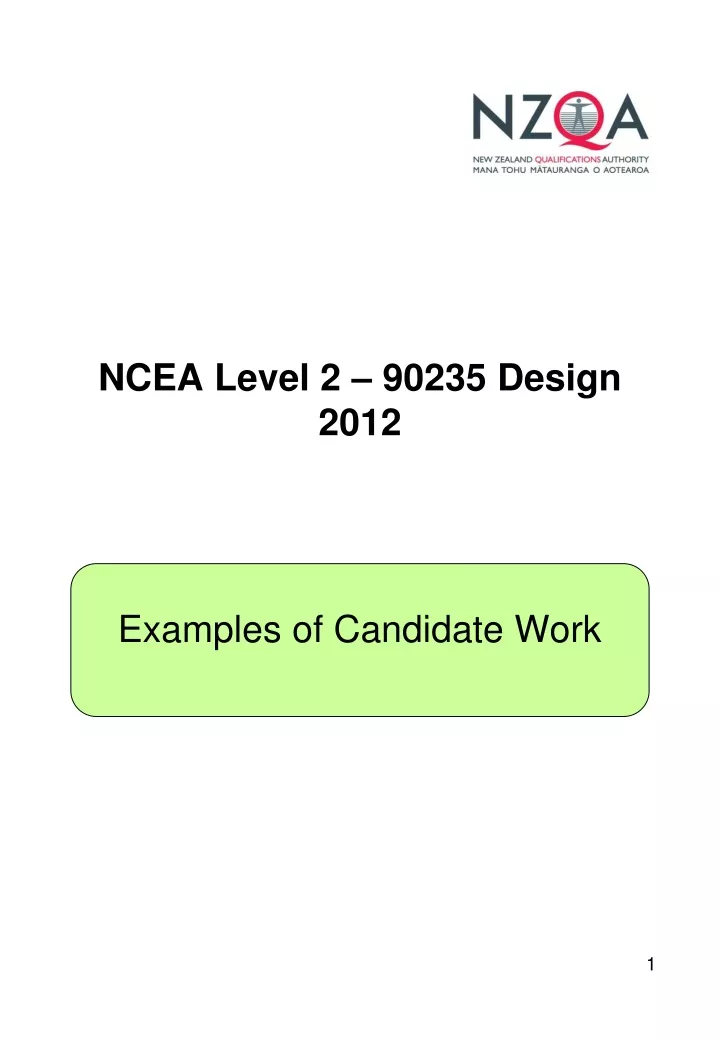 ncea level 2 90235 design 2012