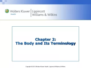 Chapter 2:  The Body and Its Terminology