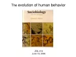 PPT - Evolution of social behavior PowerPoint Presentation, free ...