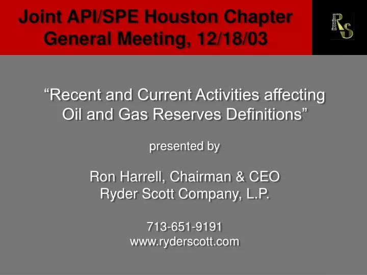 joint api spe houston chapter general meeting