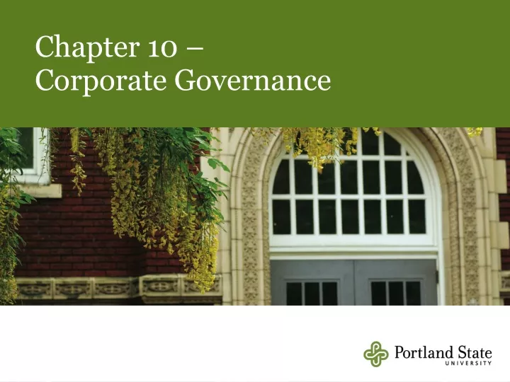 chapter 10 corporate governance