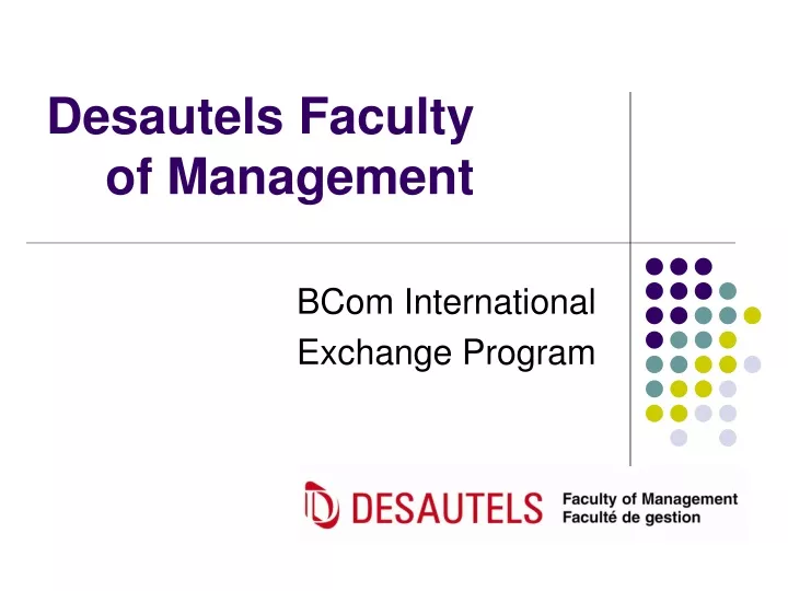 desautels faculty of management