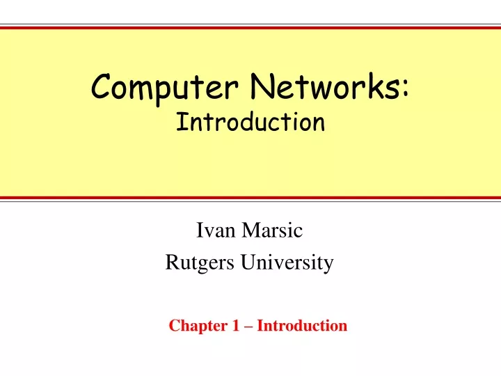 PPT - Computer Networks: Introduction PowerPoint Presentation, Free ...