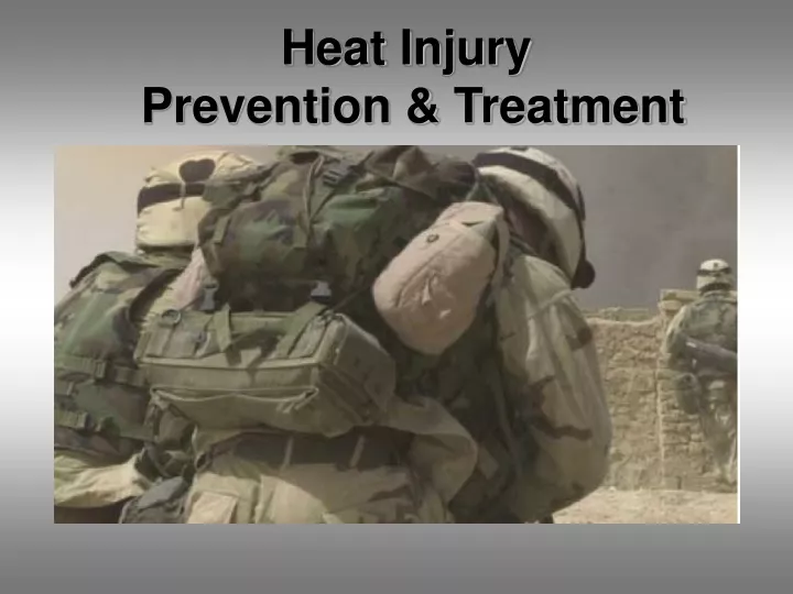 heat injury prevention treatment