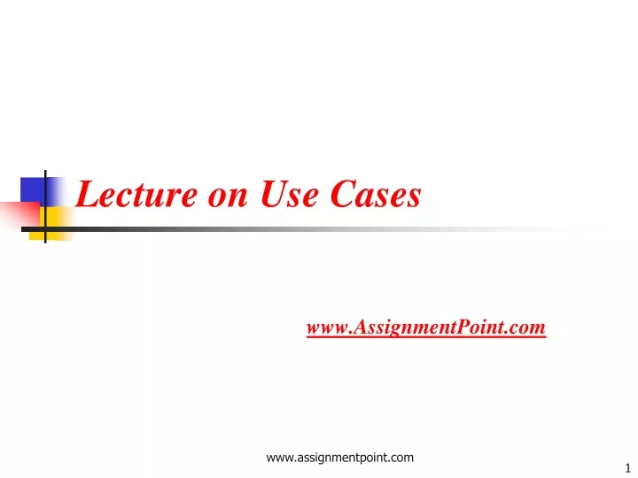 lecture on use cases