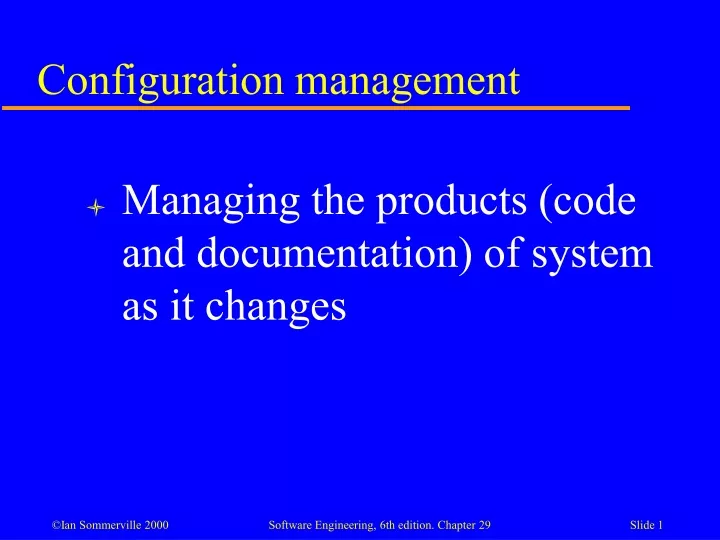 configuration management