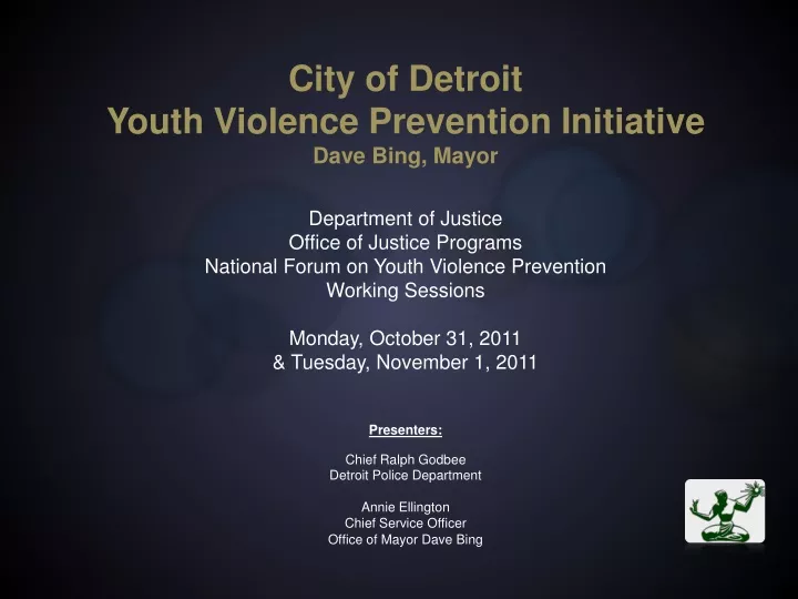 city of detroit youth violence prevention