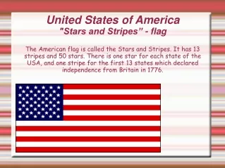United States of America &quot;Stars and Stripes” - flag