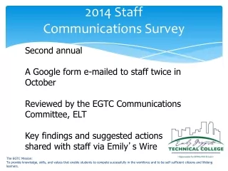 2014 Staff  Communications Survey